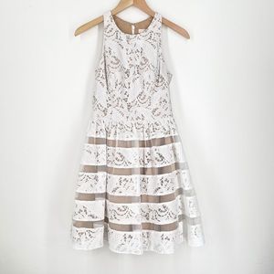 Aidan by Aidan Mattox White Lace Dress